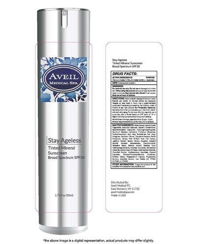 Aveil ​medical Spa Stay Ageless Tinted Mineral Sunscreen Broad Spectrum Spf 30 1.75 Fl Oz (50ml) (Pre Sp06.50c Lb51126 Platinum Airless (002))